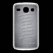 Coque Samsung Galaxy Core Bons heureux Noir Citation Oscar Wilde