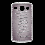 Coque Samsung Galaxy Core Bons heureux Violet Citation Oscar Wilde