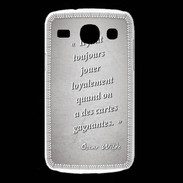 Coque Samsung Galaxy Core Cartes gagnantes Gris Citation Oscar Wilde