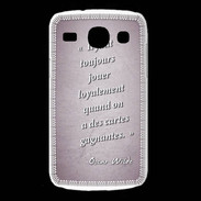 Coque Samsung Galaxy Core Cartes gagnantes Rose Citation Oscar Wilde