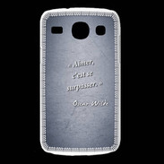 Coque Samsung Galaxy Core Aimer Bleu Citation Oscar Wilde