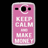 Coque Samsung Galaxy Core Keep Calm Make money Rose