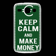 Coque Samsung Galaxy Core Keep Calm Make money Vert