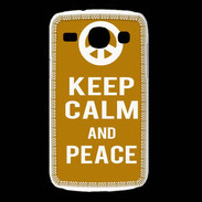 Coque Samsung Galaxy Core Keep Calm Peace Orange