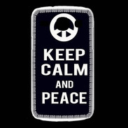 Coque Samsung Galaxy Core Keep Calm Peace Noir