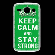 Coque Samsung Galaxy Core Keep Calm Stay strong Vert
