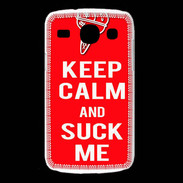 Coque Samsung Galaxy Core Keep Calm Suck me Rouge
