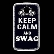Coque Samsung Galaxy Core Keep Calm Swag Noir