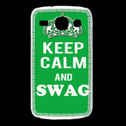 Coque Samsung Galaxy Core Keep Calm Swag Vert