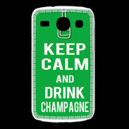 Coque Samsung Galaxy Core Keep Calm Drink champagne Vert