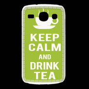 Coque Samsung Galaxy Core Keep Calm Drink Tea Vert pomme