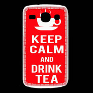 Coque Samsung Galaxy Core Keep Calm Drink Tea Rouge