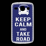 Coque Samsung Galaxy Core Keep Calm Take road Bleu