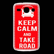 Coque Samsung Galaxy Core Keep Calm Take Road Rouge