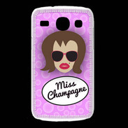 Coque Samsung Galaxy Core Miss Champagne Chatain