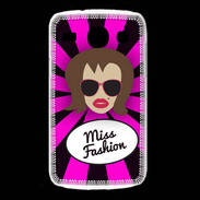 Coque Samsung Galaxy Core Miss Fashion Chatain