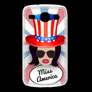 Coque Samsung Galaxy Core Miss USA Brune