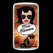 Coque Samsung Galaxy Core Miss Réunion Brune