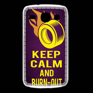 Coque Samsung Galaxy Core Keep Calm and Burn Out violet