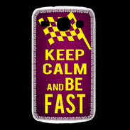 Coque Samsung Galaxy Core Keep Calm and Be Fast Rose