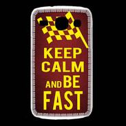 Coque Samsung Galaxy Core Keep Calm and Be Fast Rouge
