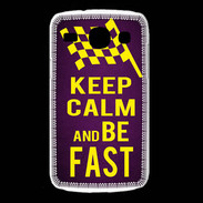 Coque Samsung Galaxy Core Keep Calm and Be Fast Violet