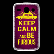 Coque Samsung Galaxy Core Keep Calm and Be Furious Rose