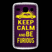 Coque Samsung Galaxy Core Keep Calm and Be Furious Violet