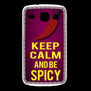 Coque Samsung Galaxy Core Keep Calm and Be Spicy Rose
