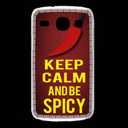Coque Samsung Galaxy Core Keep Calm and Be Spicy Rouge