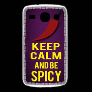 Coque Samsung Galaxy Core Keep Calm and Be Spicy Violet