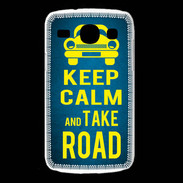 Coque Samsung Galaxy Core Keep Calm and Take o road 2 Bleu