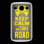 Coque Samsung Galaxy Core Keep Calm and Take o road 2 Gris