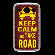 Coque Samsung Galaxy Core Keep Calm and Take o road 2 Rouge