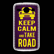 Coque Samsung Galaxy Core Keep Calm and Take o road 2 Violet