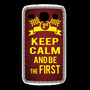 Coque Samsung Galaxy Core Keep Calm and Be the First Rouge