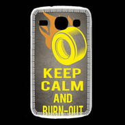 Coque Samsung Galaxy Core Keep Calm and Burn Out Gris