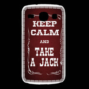 Coque Samsung Galaxy Core Keep Calm and Take Jack Rouge