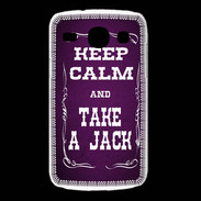 Coque Samsung Galaxy Core Keep Calm and Take Jack Violet