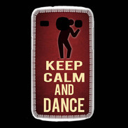 Coque Samsung Galaxy Core Keep Calm and Dance Rouge