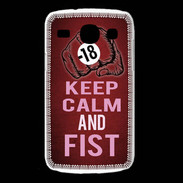 Coque Samsung Galaxy Core Keep Calm and Fist Rouge