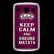 Coque Samsung Galaxy Core Keep Calm and Hakuna Matata rose