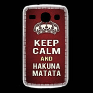 Coque Samsung Galaxy Core Keep Calm and Hakuna Matata Rouge