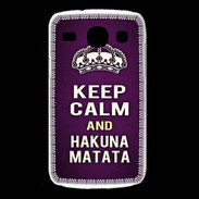 Coque Samsung Galaxy Core Keep Calm and Hakuna Matata Violet