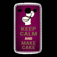 Coque Samsung Galaxy Core Keep Calm and Make cake Rose