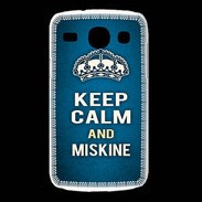 Coque Samsung Galaxy Core Keep Calm and Miskine Bleu