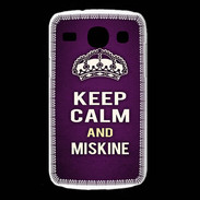 Coque Samsung Galaxy Core Keep Calm and Miskine Violet