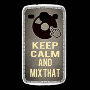 Coque Samsung Galaxy Core Keep calm and Mix That Gris