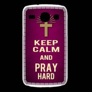 Coque Samsung Galaxy Core Keep Calm and Pray Christian Rose