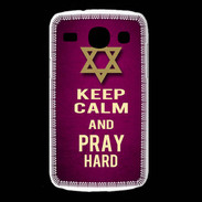 Coque Samsung Galaxy Core Keep Calm and Pray jewish Rose